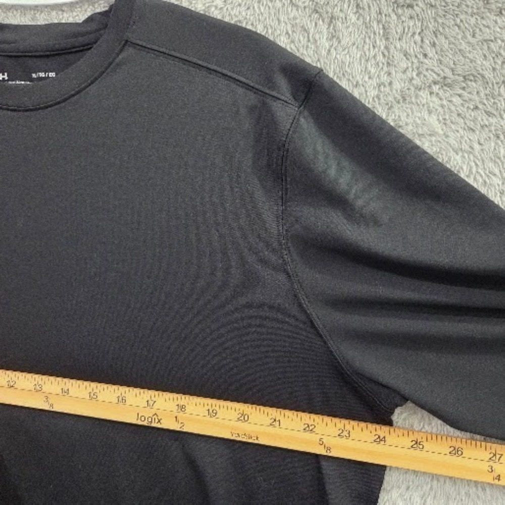 Under Armour HeatGear Men's XL Long Sleeve Shirt Black Loose Fit Performance Tee - Picture 5 of 9